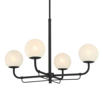 Whitehall  Chandelier in Dark Matte Black by Minka-Lavery