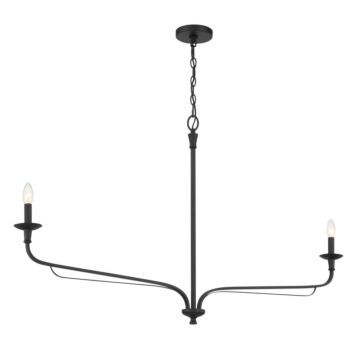Velena  Chandelier in Dark Matte Black by Minka-Lavery
