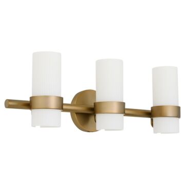 Sojourn  Bathroom Vanity Light in Brushed Brass by Quorum