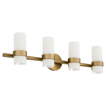Sojourn  Bathroom Vanity Light in Brushed Brass by Quorum