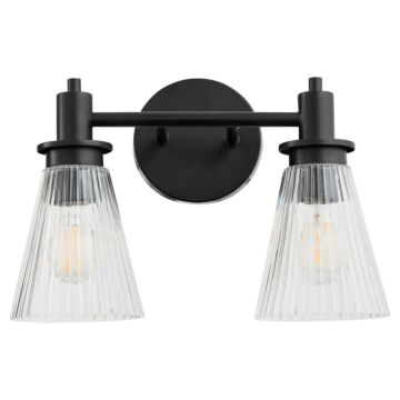 Lawton  Bathroom Vanity Light in Matte Black by Quorum
