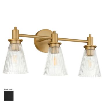 Lawton  Bathroom Vanity Light in Matte Black by Quorum