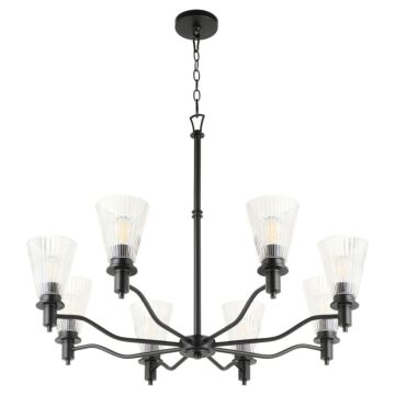 Lawton  Chandelier in Matte Black by Quorum