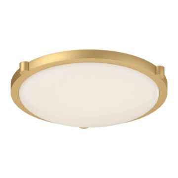 Floyd LED Flush Mount in Brushed Gold by Kuzco Lighting