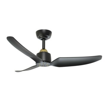Hugo 42" Ceiling Fan in Brushed Gold Matte Black by Kuzco