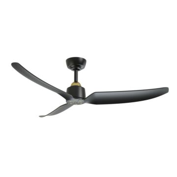 Hugo 52" Ceiling Fan in Brushed Gold Matte Black by Kuzco