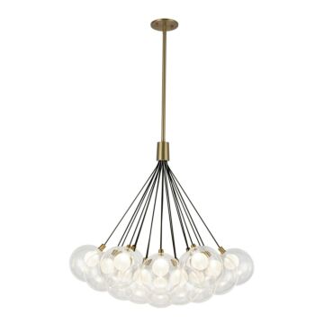 Bolla LED Chandelier in Brushed Gold by Kuzco