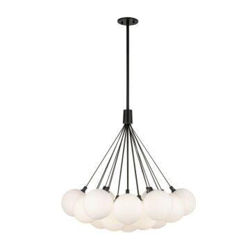 Bolla LED Chandelier in Black Opal Glass by Kuzco Lighting