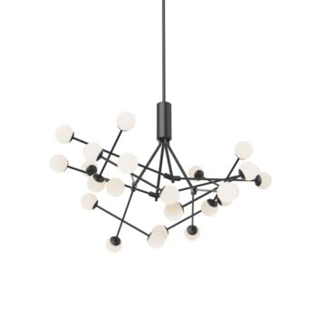 Moto LED Chandelier in Black by Kuzco Lighting