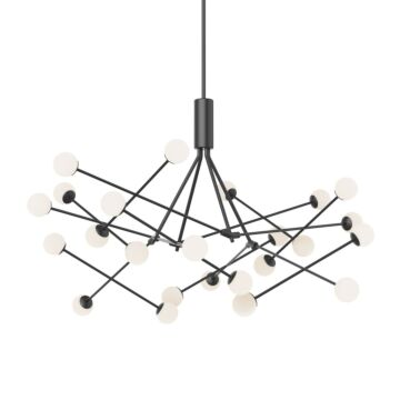 Moto LED Chandelier in Black by Kuzco Lighting