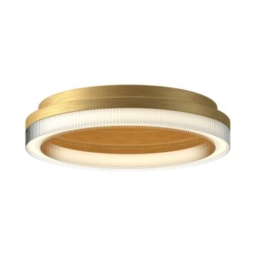 Calix LED Flush Mount in Brushed Gold by Kuzco Lighting