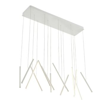 Chute LED Linear Pendant in White by Kuzco Lighting