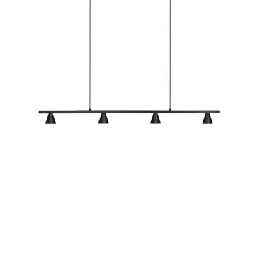 Dune LED Linear Pendant in Black by Kuzco Lighting