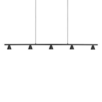 Dune LED Linear Pendant in Black by Kuzco Lighting
