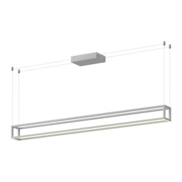 Plaza LED Linear Pendant in White by Kuzco Lighting