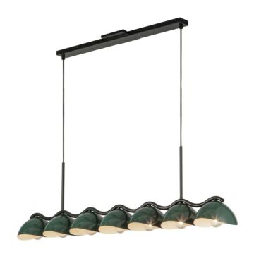 Atlas  Linear Pendant in Black Pine Green by Kuzco Lighting