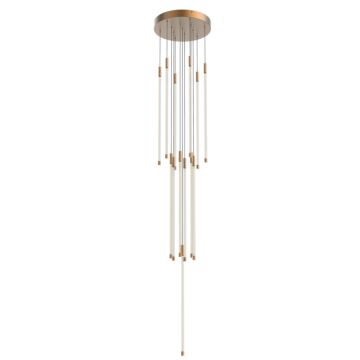 Motif LED Pendant in Brushed Gold by Kuzco Lighting