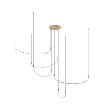 Talis LED Pendant in Brushed Gold by Kuzco Lighting