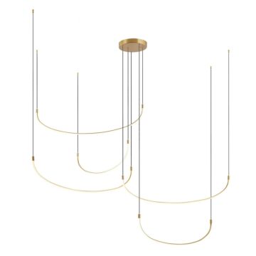 Talis LED Pendant in Brushed Gold by Kuzco Lighting