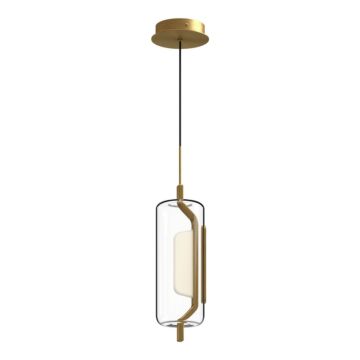 Hilo LED Pendant in Brushed Gold by Kuzco Lighting