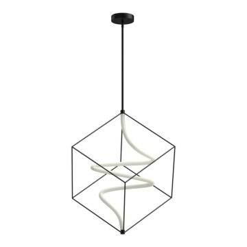 Script LED Pendant in Black by Kuzco Lighting