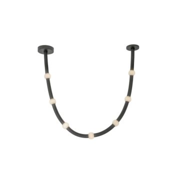 Corda LED Pendant in Black Opal Glass by Kuzco