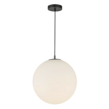 Marco LED Pendant in Black Opal Glass by Kuzco Lighting