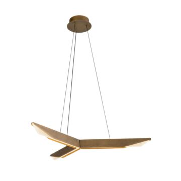 Tachi LED Pendant in Vintage Brass by Kuzco