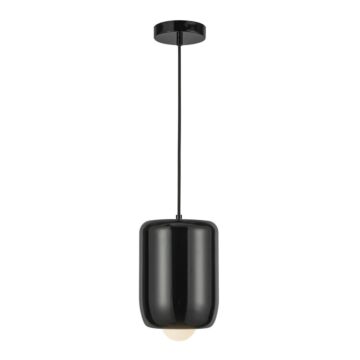 Hayden LED Pendant in Glossy Black by Kuzco