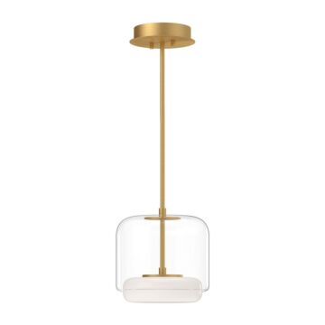 Enkel LED Pendant in Clear Brushed Gold by Kuzco Lighting