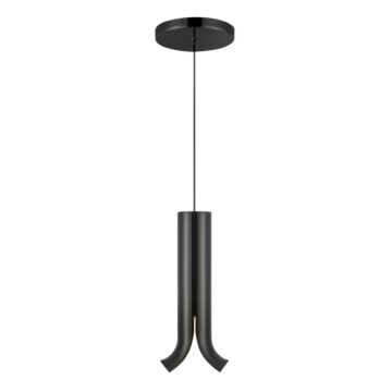 Husk LED Pendant in Glossy Black by Kuzco