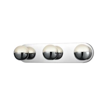 Pluto LED Bathroom Vanity Light in Chrome by Kuzco Lighting