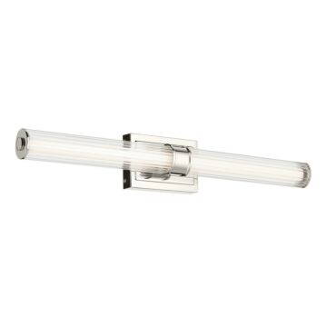 Laurene LED Linear Bathroom Vanity Light in Polished Nickel by Kichler