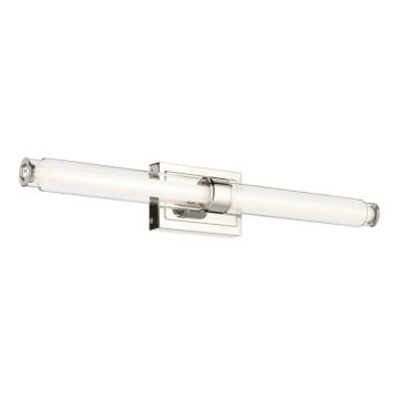 Laurene LED Linear Bathroom Vanity Light in Polished Nickel by Kichler