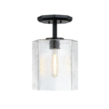 Haven  Semi Flush Mount in Matte Black by Designers Fountain