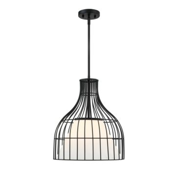 Evensong  Pendant in Matte Black by Designers Fountain