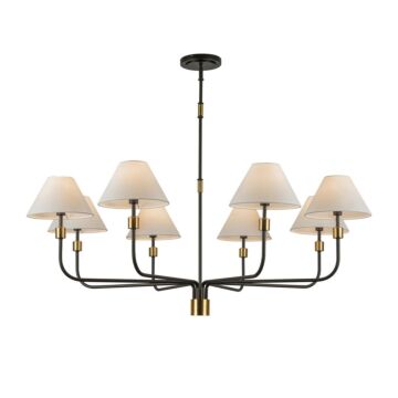 Providence  Chandelier in Black, Brushed Brass by Artcraft