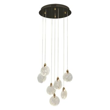 Snowflake LED Chandelier in Satin Brass by Artcraft Lighting