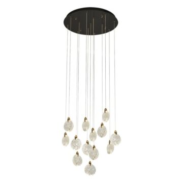 Snowflake LED Chandelier in Satin Brass by Artcraft Lighting