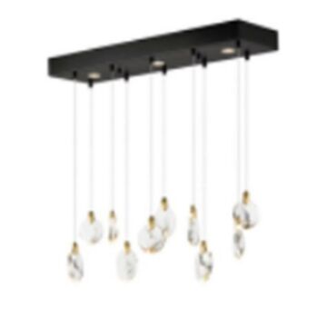 Snowflake LED Island Pendant in Satin Brass by Artcraft Lighting