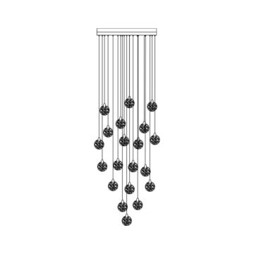 Snowflake LED Chandelier in Satin Brass by Artcraft Lighting