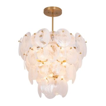 Lily  Chandelier in Brushed Brass by Artcraft Lighting