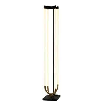 Cascata LED Floor Lamp in Black, Brushed Brass by Artcraft Lighting