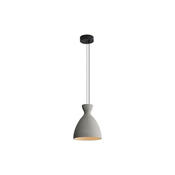 Aethera LED Pendant in Grey Cement by Golden Lighting