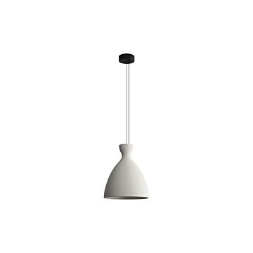 Aethera LED Pendant in White Sandstone Cement by Golden Lighting