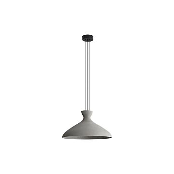 Aethera LED Pendant in Grey Cement by Golden Lighting