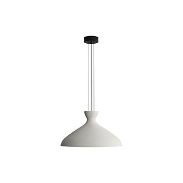 Aethera LED Pendant in White Sandstone Cement by Golden Lighting