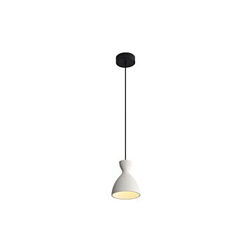 Aethera LED Pendant in White Sandstone Cement by Golden Lighting