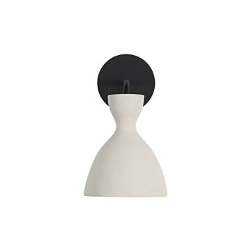 Aethera LED Outdoor Wall Sconce in White Sandstone Cement by Golden Lighting