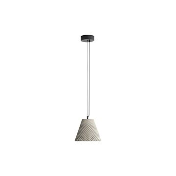 Clarus LED Pendant in Grey Cement by Golden Lighting